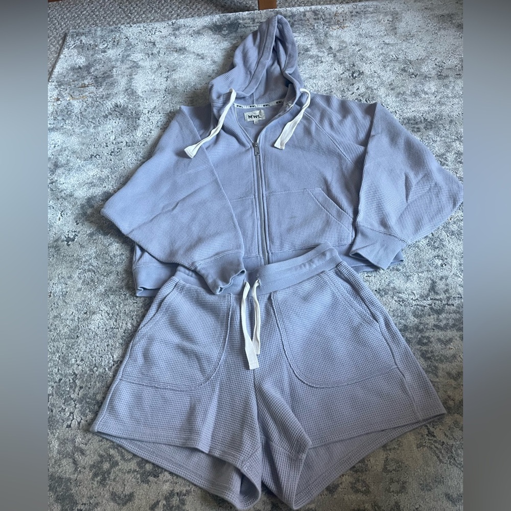 Madewell Lavender Waffle Knit set